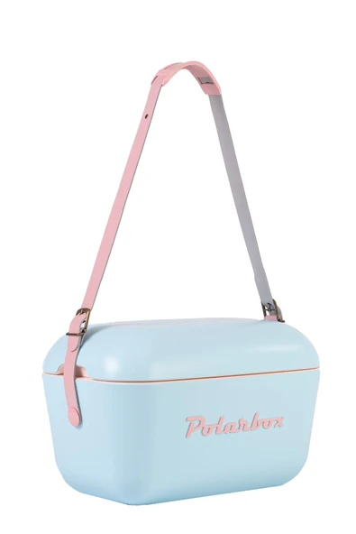 Polarbox  Prinkstyle Flower Pink %100 pamuk Kayışlı Mavi Pembe Soğuk ve Sıcak Tutucu Thermo Çanta 20 lt - 3