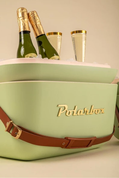 Polarbox  Prinkstyle Flower Deri Kayışlı Olive Green Gold Edition Soğuk ve Sıcak Tutucu Thermo Çanta 20 Lt - 8