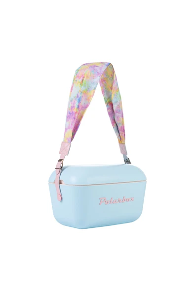 Polarbox  Prinkstyle Tie Dye Pink %100 pamuk Kayışlı Mavi Pembe Soğuk ve Sıcak Tutucu Thermo Çanta 20 lt
