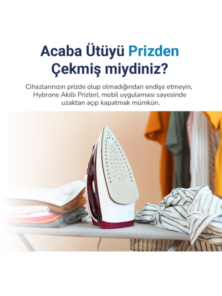 Hybrone USB Ve Type-C Girişli Akım Korumalı Dörtlü Wi-Fi Akıllı Priz, 16 Amper, Enerji İzleme - 3