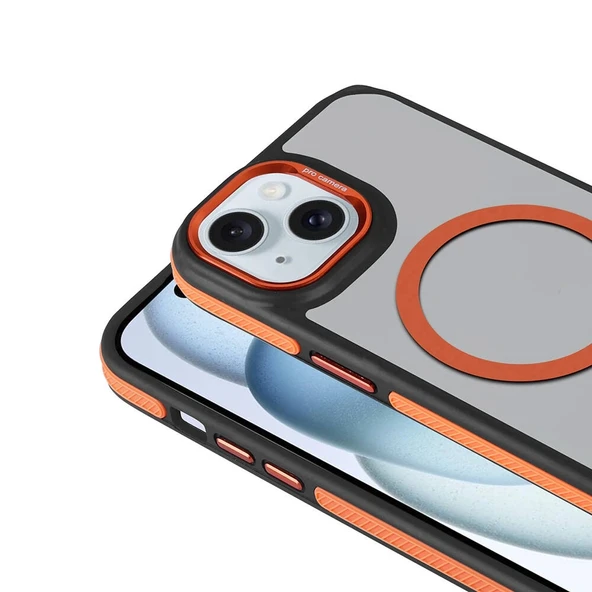 Apple iPhone 15 Kılıf M-safe Şarj Özellikli Mat Görünümlü Zore Solo Kapak - 2