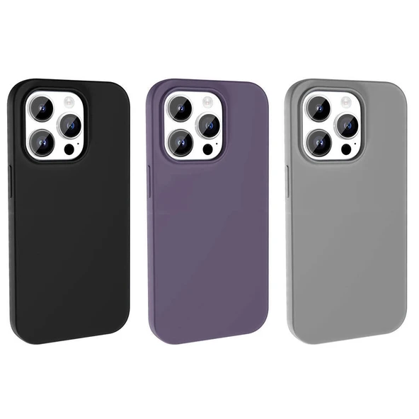 Apple iPhone 14 Pro Kılıf M-safe Şarj Özellikli Sıvı Teknolojili Silinebilir Sert Zore Kivi Kapak - 9