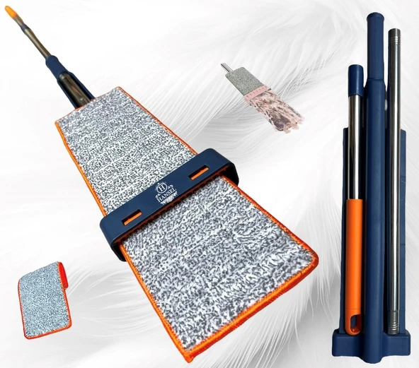Kendinden Sıkmalı Mikrofiber Mop Kendini Temizleyen Mop Yedek Bez Hediyeli NEW - 3