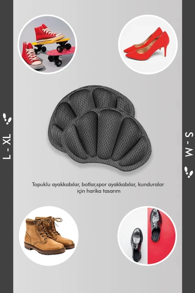 SP01 - Yapışkanlı Midye Bilek Koruma | Topuk Vurma Önleyici Ve Ayakkabı Daraltma Yumuşak Sünger Ped - 2