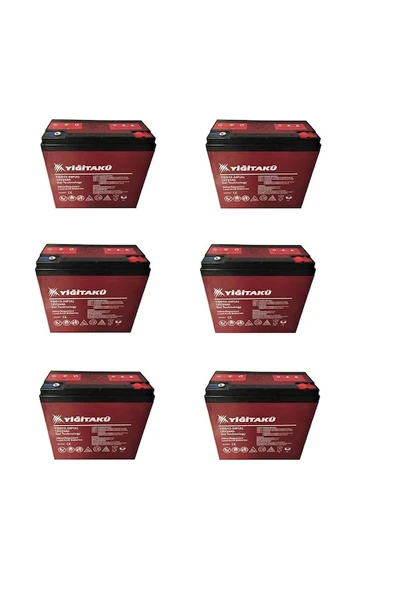Yiğit Akü 12 V 24 Ah Jel Elektrikli Motosiklet Aküsü (6 Adet)