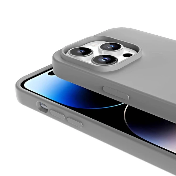 Apple iPhone 14 Pro Kılıf M-safe Şarj Özellikli Sıvı Teknolojili Silinebilir Sert Zore Kivi Kapak - 4