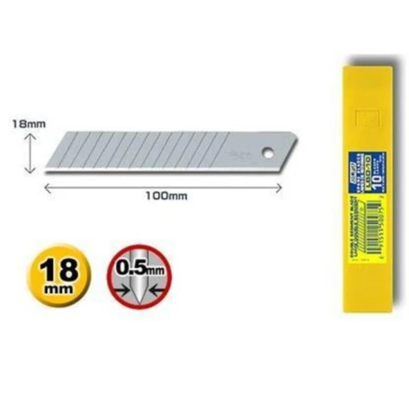 Olfa Maket Bıçağı Yedek Geniş LB-10 (10 lu 1 paket)