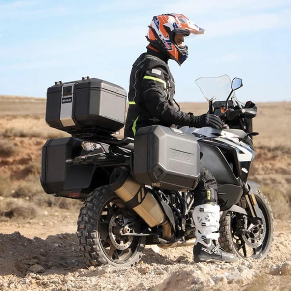 Shad R1300 GS TR48 Siyah Alüminyum Topcase Tabla ve Bağlantı Demiri Seti - Resim 8