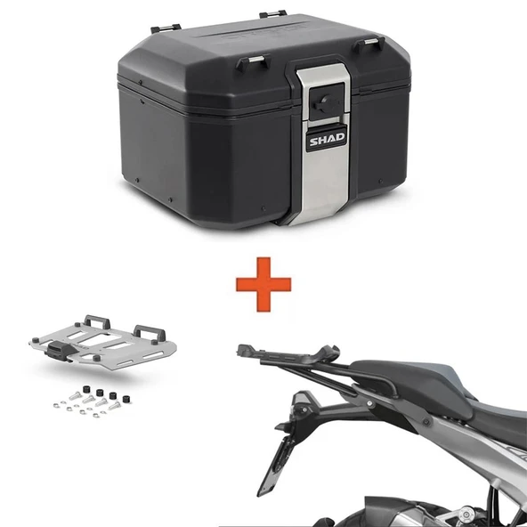 Shad R1300 GS TR48 Siyah Alüminyum Topcase Tabla ve Bağlantı Demiri Seti ürün görseli 1