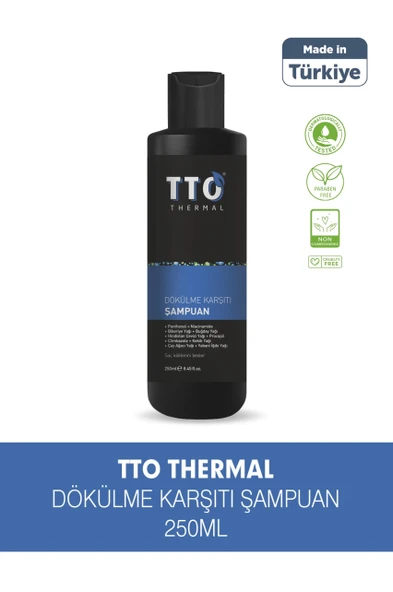 TTO Dökülme Karşıtı Şampuan 250ml (Procapil,Çay Ağacı Yağı,Climbazole,Aminexil)