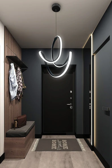 Badem Topsuz Modern Koridor & Oturma Odası Sarkıt Avize - 7