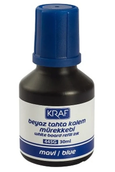 Kraf Beyaz Tahta Kalem Mürekkebi Mavi  30Ml (445G)