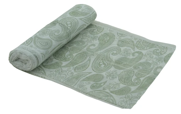 Kullan At Plastik Masa Örtüsü Su Yağ Geçirmez 100x150cm Sofra Kağıdı 15 Metre Yeşil Beyaz Desenli - 2