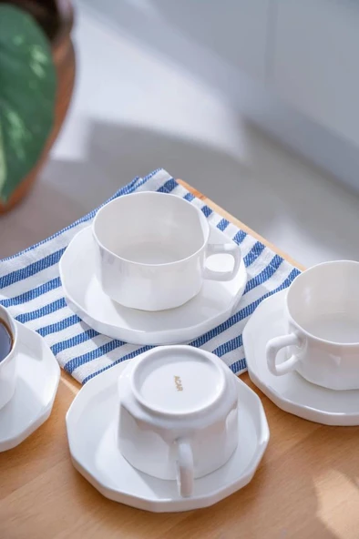 Acar PORWM-05372 Hexagon 6lı Çay Fincanı Takımı
