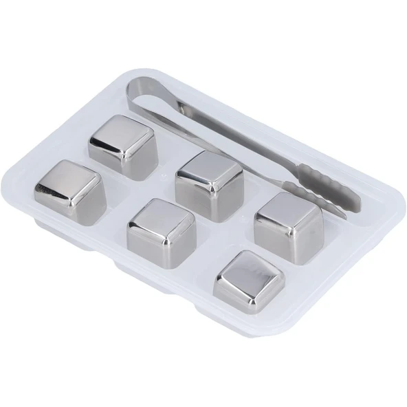 6 lı Çelik Metal Kaplama Soğutma Buz Küpü - 2