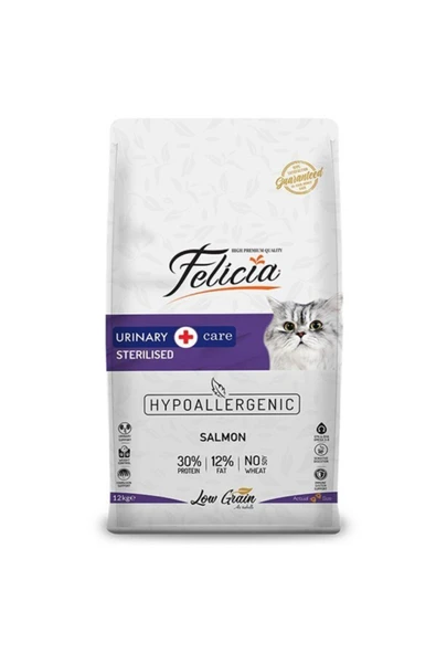 Düşük Tahıllı Hipoalerjenik Somonlu Kısırlaştırılmış Kedi Maması 12 Kg