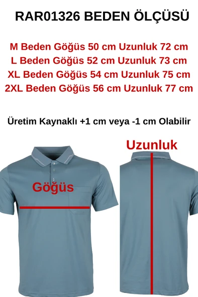 Erkek Tişört Polo Yaka Normal Kesim Süprem RAR01326 - 6
