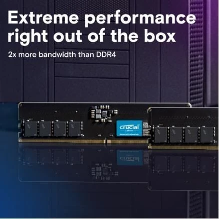 CRUCIAL 8GB DDR5 4800 CL40 1.1V UDIMM Single Desktop Memory CT8G48C40U5 - 2