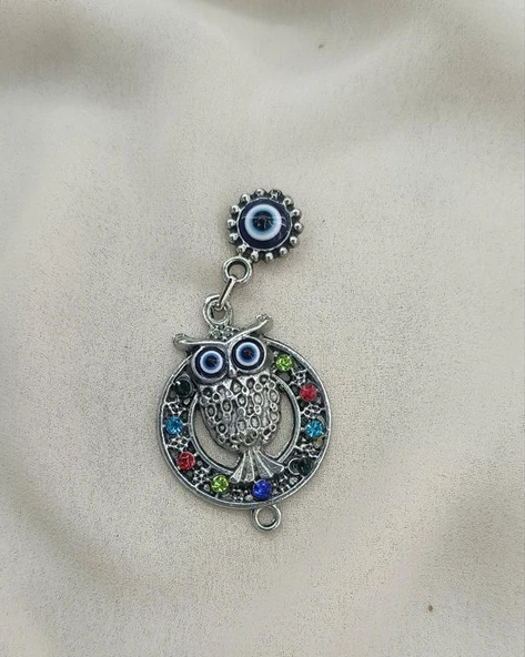 Magnet Baykuş Taşlı Metal Buzdolabı Süsü Mıknatıslı Mağnet - 2