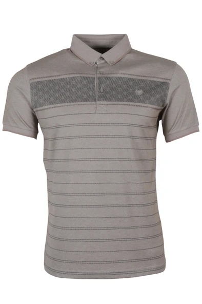 Erkek Tişört Polo Yaka Normal Kesim Desenli RAR01321