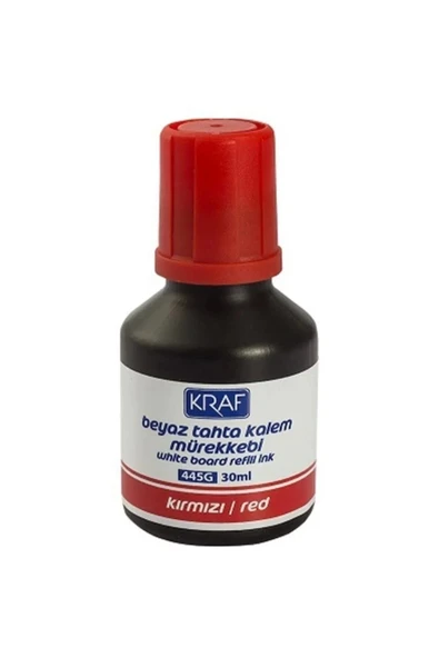 Kraf Beyaz Tahta Kalem Mürekkebi Kırmızı 30Ml (445G)
