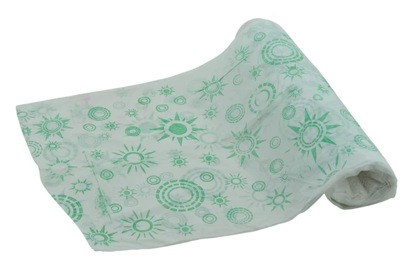 Kullan At Plastik Masa Örtüsü Su Yağ Geçirmez 100x150cm Sofra Kağıdı 15 Metre Yeşil Beyaz Desenli - 3