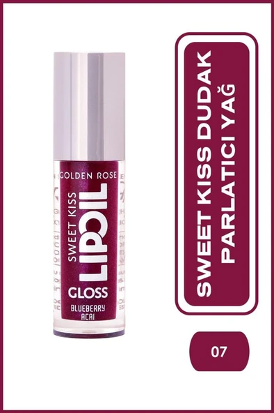 Golden Rose Sweet Kiss Lip Oil Gloss 07 Blueberry Acai Dudak Parlatıcısı