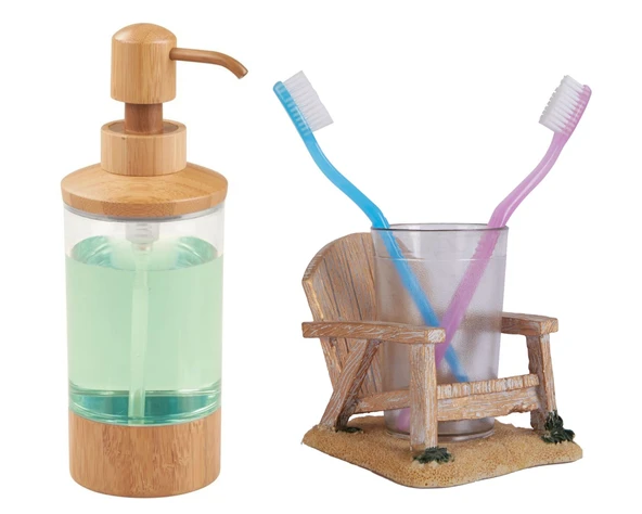 2 Li Banyo Seti,Bambu Kaplamalı Model