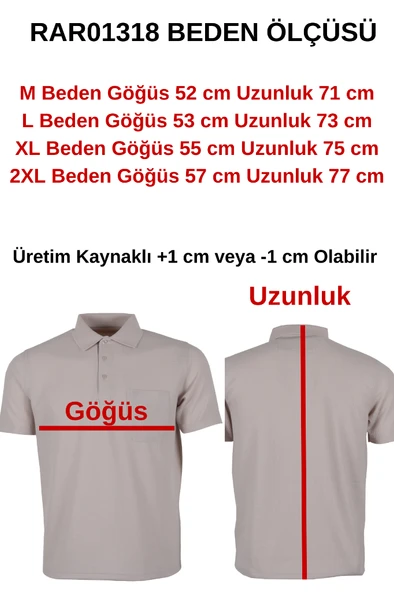 Erkek Tişört Yakalı Cepli Waffle Kumaş RAR01318 - 6