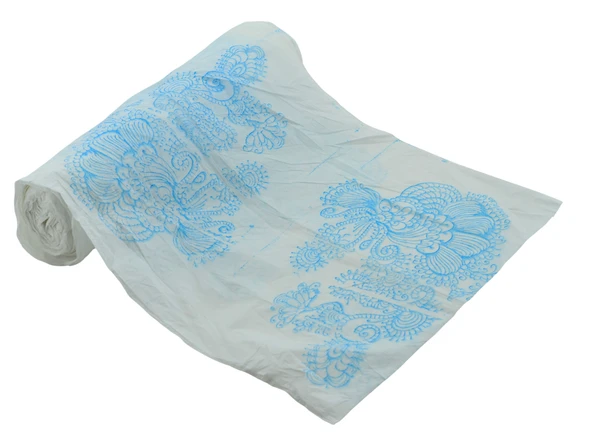 Kullan At Plastik Masa Örtüsü Su Yağ Geçirmez 100x150cm Sofra Kağıdı 15 Metre Mavi Beyaz Desenli