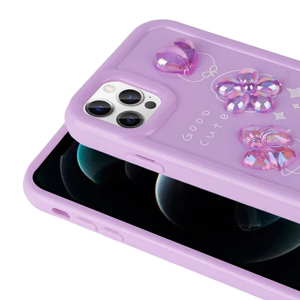Apple iPhone 12 Pro Max Kılıf Kabartma Figürlü Parlak Zore Toys Silikon Kapak - 2