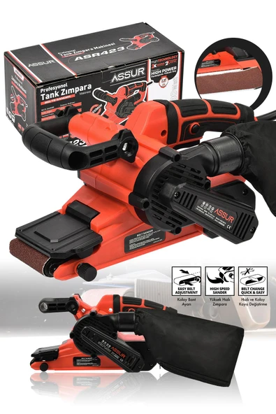 Assur 230V Elektrikli Vakumlu Tank Zımpara Makinesi