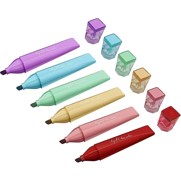 Gıpta Pickpen Kesik Uç Fosforlu Kalem 6 lı Set - 4