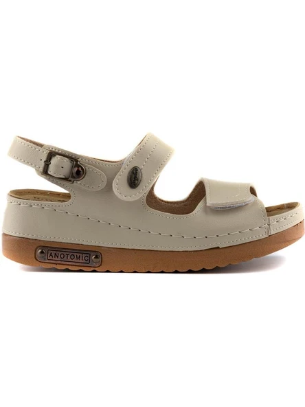 ROY JONES 3014 BEJ ÇIRTLI COMFORT CASUAL ANATOMİK SANDALET - 4