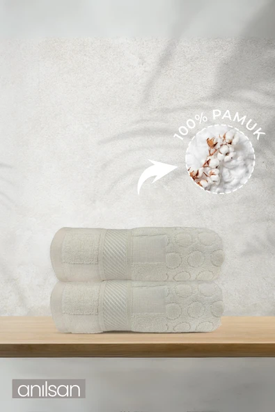 2'li Ossa El Havlusu - 50x90 Cm, 225 Gr, %100 Pamuk, Spa Ve Otel Havlusu, Günlük Kullanıma Uygun