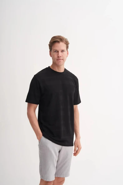 Cazador Bisiklet Yaka Regular Fit Örme Tişört 4123 ürün görseli 1