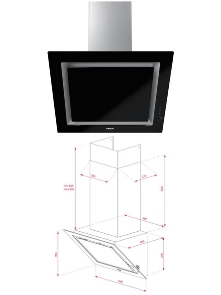 Teka Siyah Ankastre Set (TBC 64010 Ocak/HLB 8400 Fırın/DLV 68660 Davlumbaz) - 4