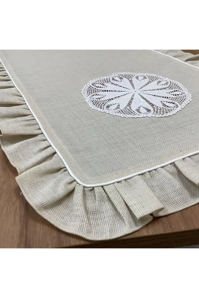 OYA home El Örme Dantelli Ranır - 45*150 cm - Resim 5