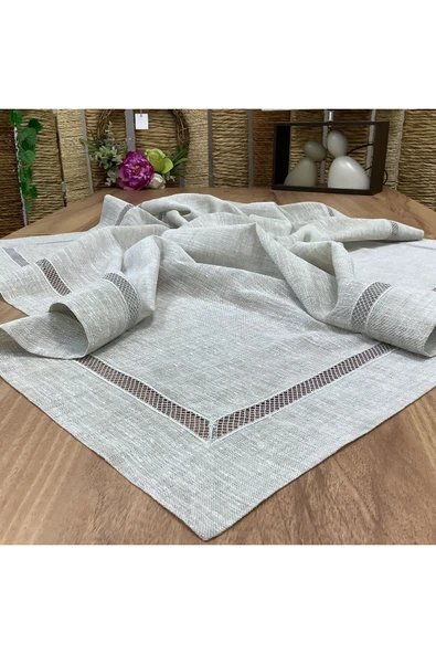 OYA home Kolberli Füme Kare Örtü -100*100 cm