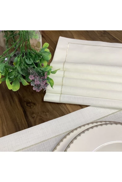 OYA home Parlak Gümüş Dikişli Amerikan Servis Set --6 Parça - 4