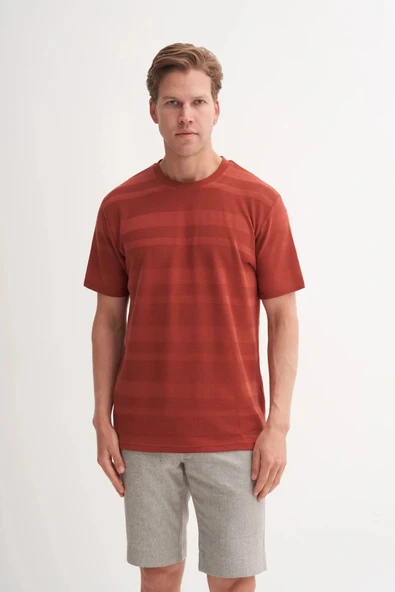 Cazador Bisiklet Yaka Regular Fit Örme Tişört 4123 - 2