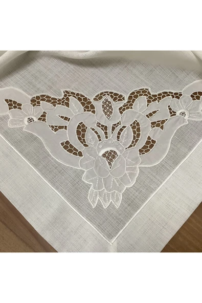 OYA home Beyaz İş Bohça -100 * 100 cm - 2