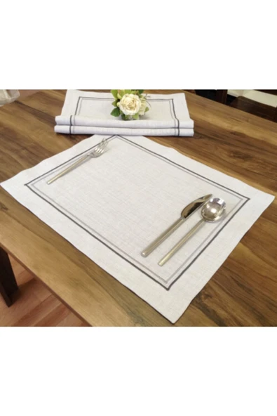 OYA home Gri Çift Pikolu Amerikan Servis Set -6 Lı - Resim 5