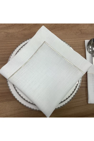OYA home Gümüş Piko Detaylı Masa Örtüsü -160*260 cm - 2