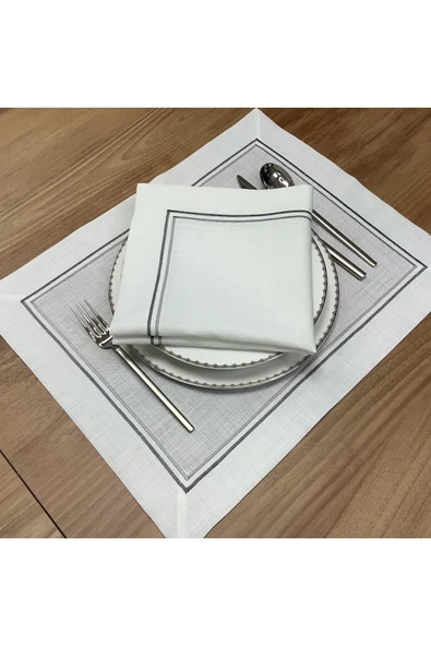 OYA home Çift Amerikan Servis ve Peçete - 4 parça - Resim 2