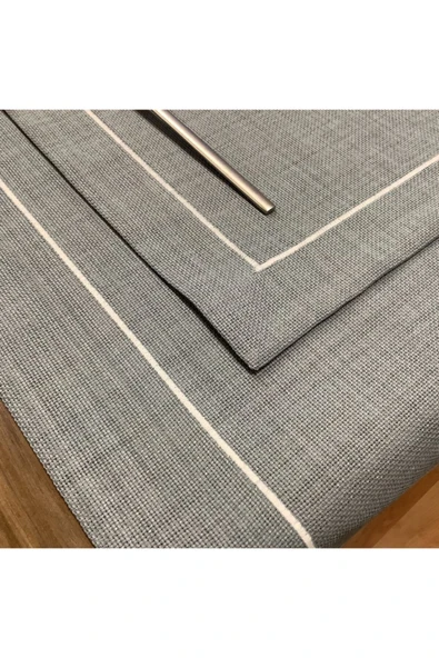 OYA home Güvercin Mavisi Ranırlı Amerikan Servis Takımı ( 7 Parça) - 4