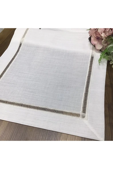 OYA home Kolber Detaylı Ranır Kırık Beyaz -45*150 Cm - 2