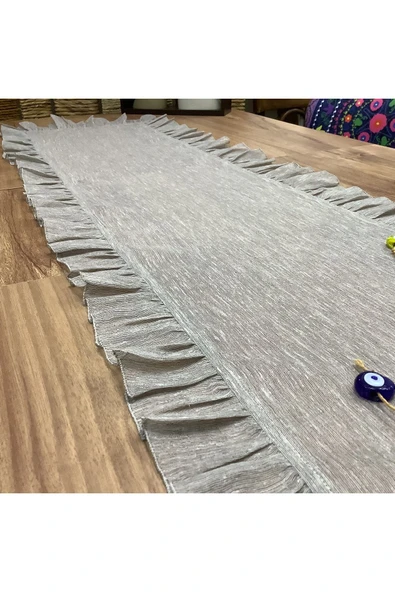 OYA home Fırfırlı Füme Ranır - 45*150 cm - 2