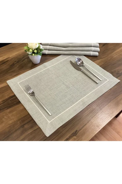 OYA home Taş Rengi Amerikan Servis Seti. (6 ADET)