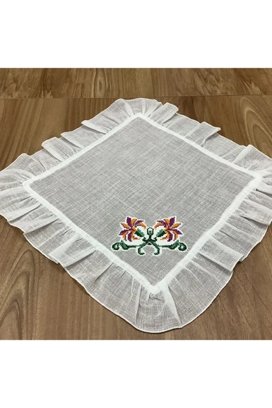 OYA home Kaneviçe & Dantelli Oda Takımı -3 parça - 6